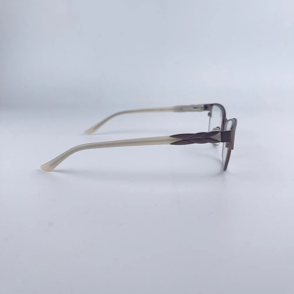Karen Kane Xanadu‎ Women's Eyeglasses Frame Matte Brown Half Rim 53-16-135 mm